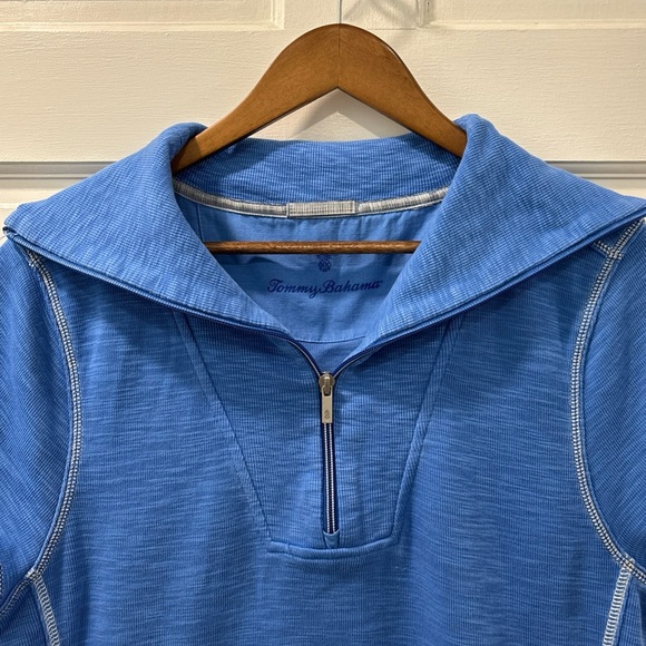 Tommy Bahama Women’s Tobago Bay 1/2 Zip Mini Dress Size Large Palace Blue EUC - Picture 4 of 8